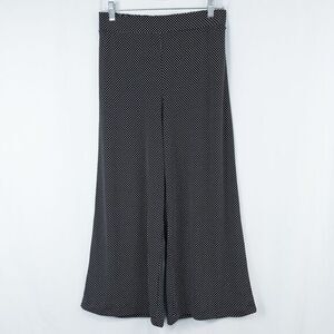Adrianna Papell Polka Dot Wide Leg Pull On Crop Pant Womens‎ Small Office Chic